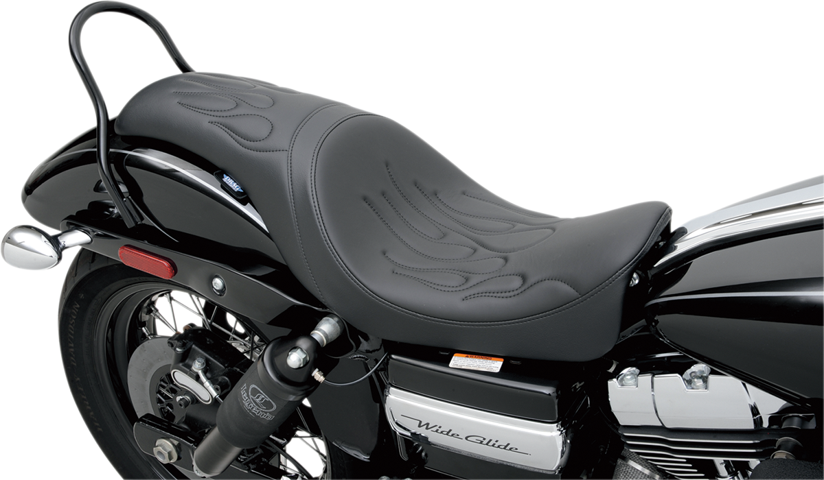 DRAG SPECIALTIES Predator Seat - Flame Stitched - Dyna '06-'17 0803-0290