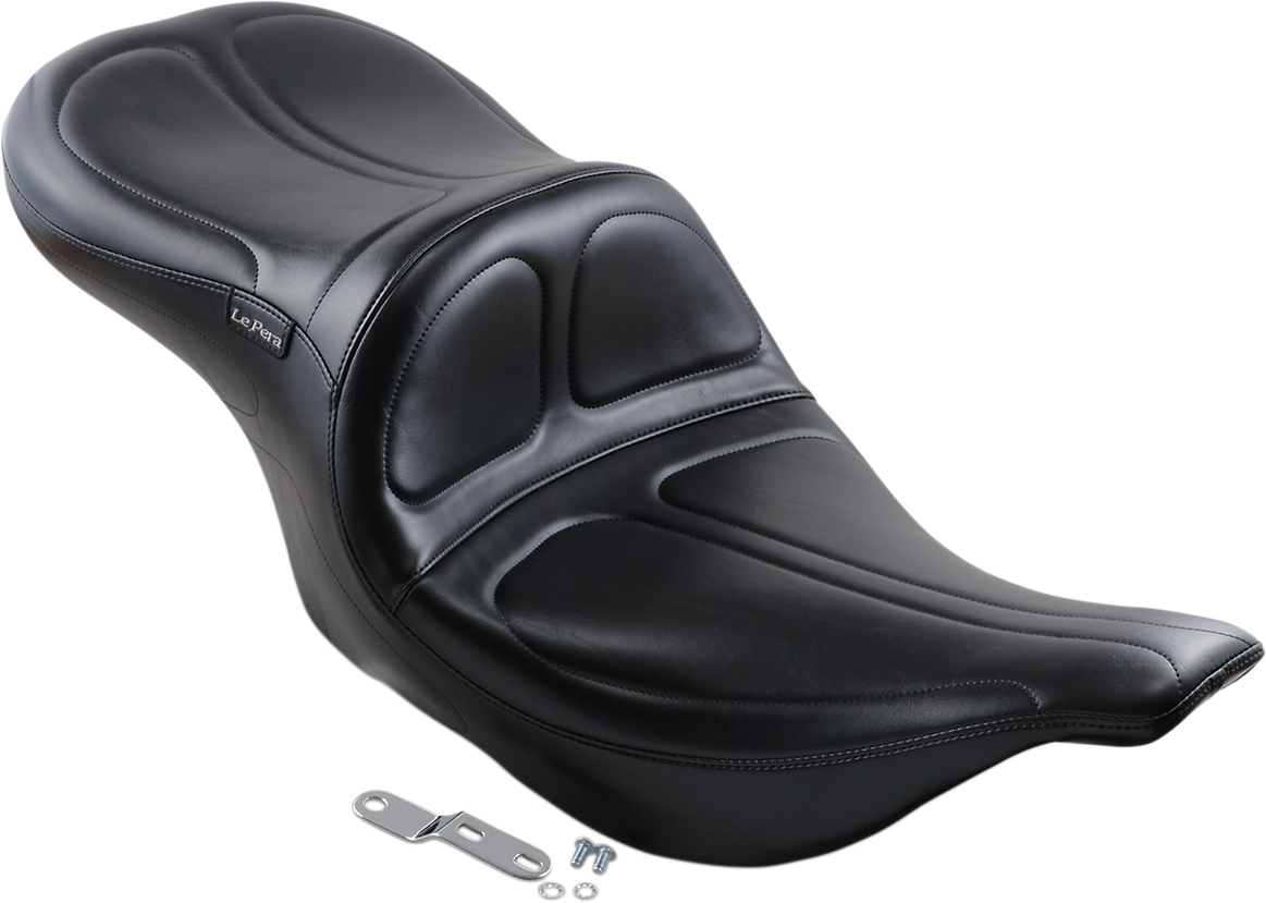 LE PERA Maverick Seat - Without Backrest - Stitched - Black - FLH/FLT '02-'07 LH-957